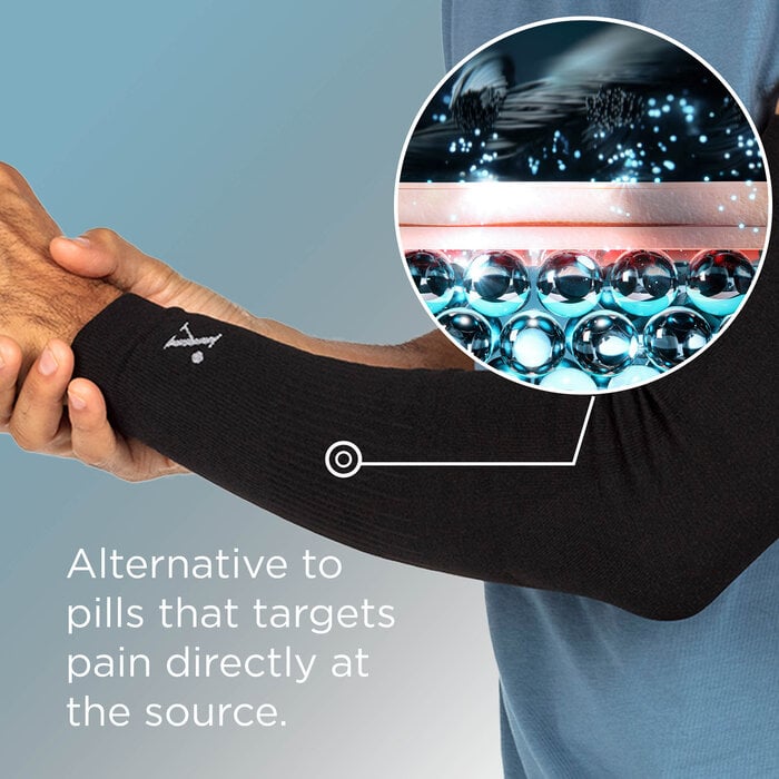 Nufabrx Arm Compression Sleeve with Pain-Relieving Medicine, , large