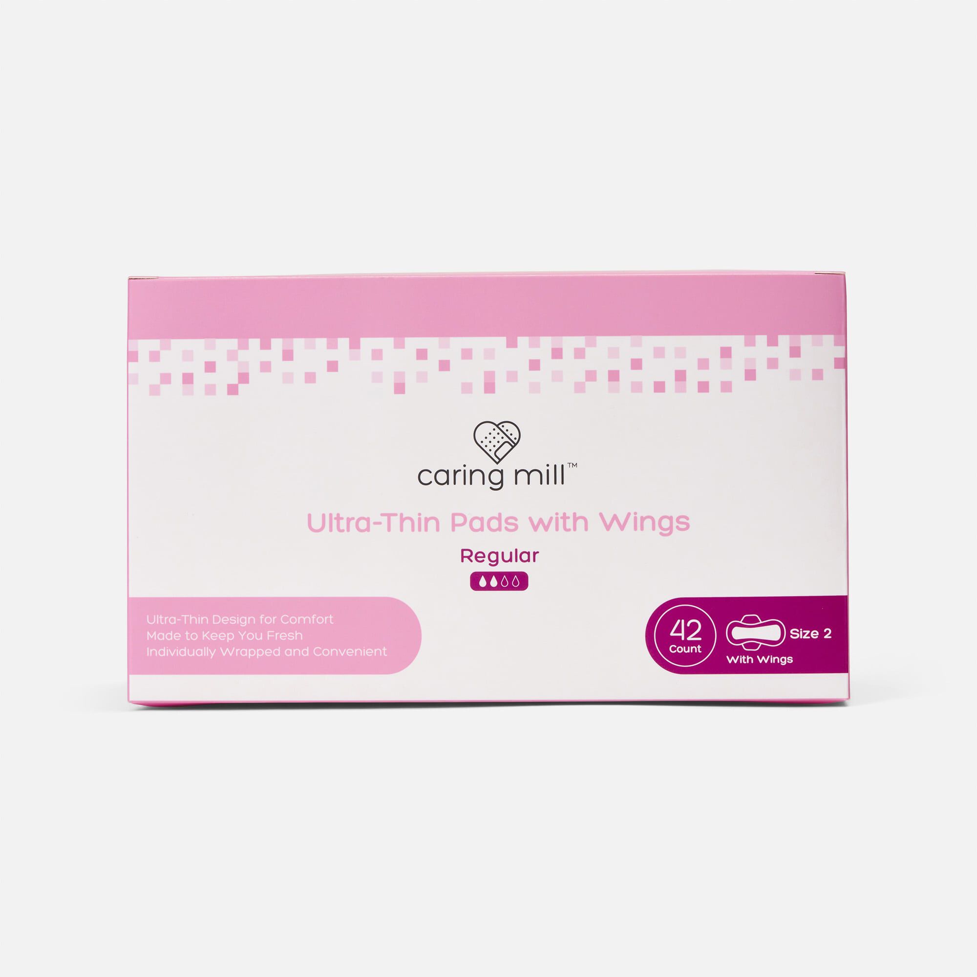 Caring Mill™ Ultra Thin Pads With Wings Size 2, 42 ct., , large