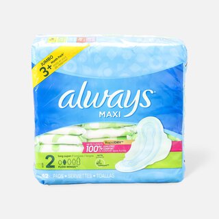 Always Maxi Pads with Wings, Unscented, , large