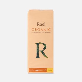 Rael Organic Cotton Cover Panty Liners, Regular, 60 ct., , large