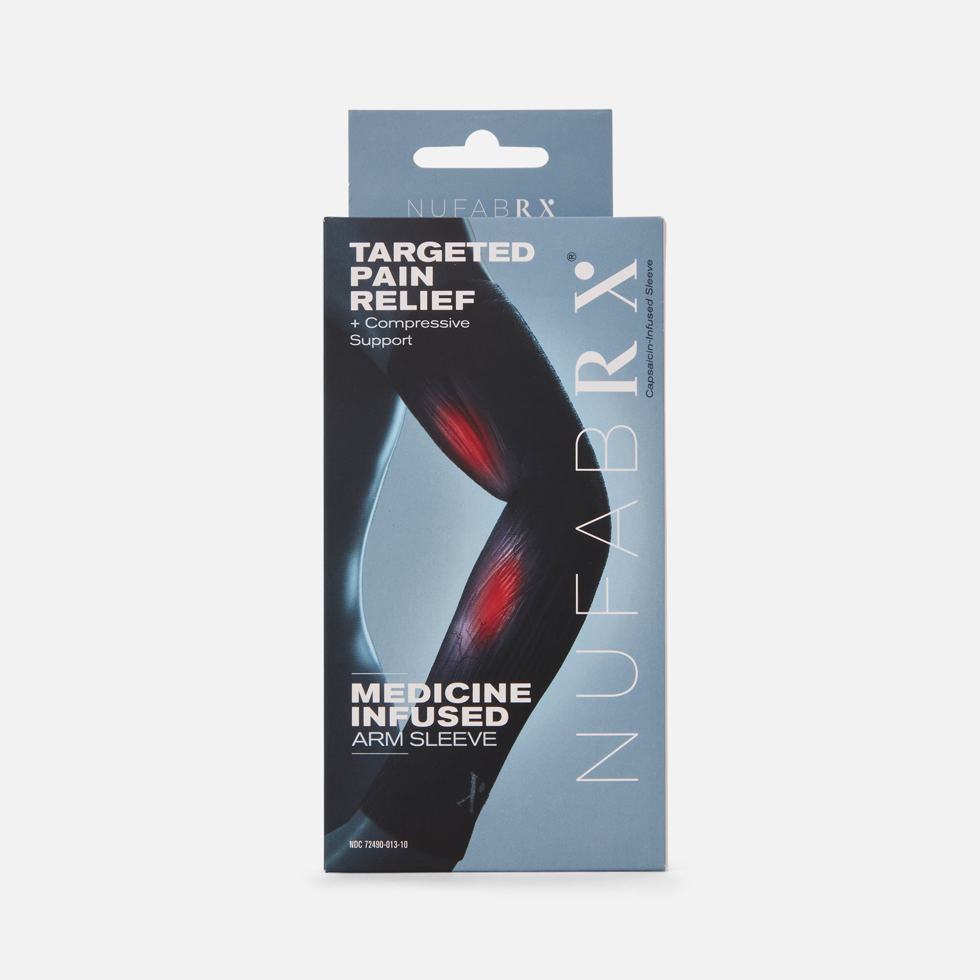 Nufabrx Arm Compression Sleeve with Pain-Relieving Medicine, , large