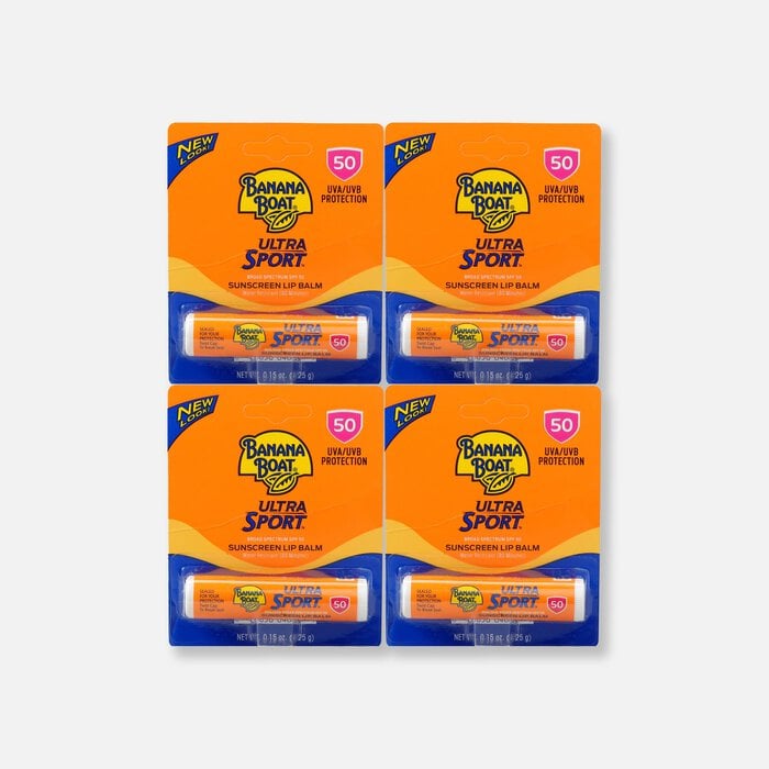 Banana Boat Ultra Sport Sunscreen Lip Balm SPF 50, .15 oz. (4-Pack), , large