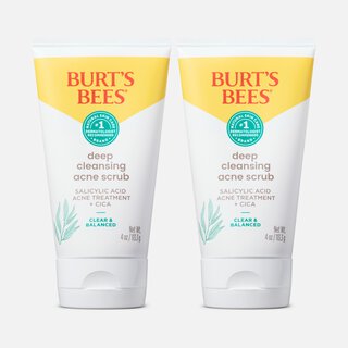 Burt's Bees Clear and Balanced Deep Cleansing Acne Scrub, 4 oz. (2-Pack)