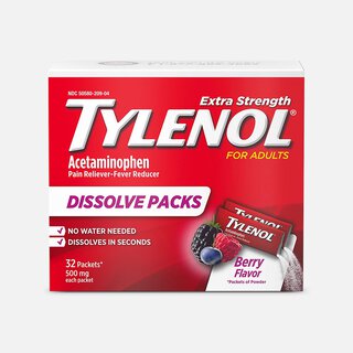Tylenol Pain and Fever Powder Packs for Adults, Berry Flavor, , large