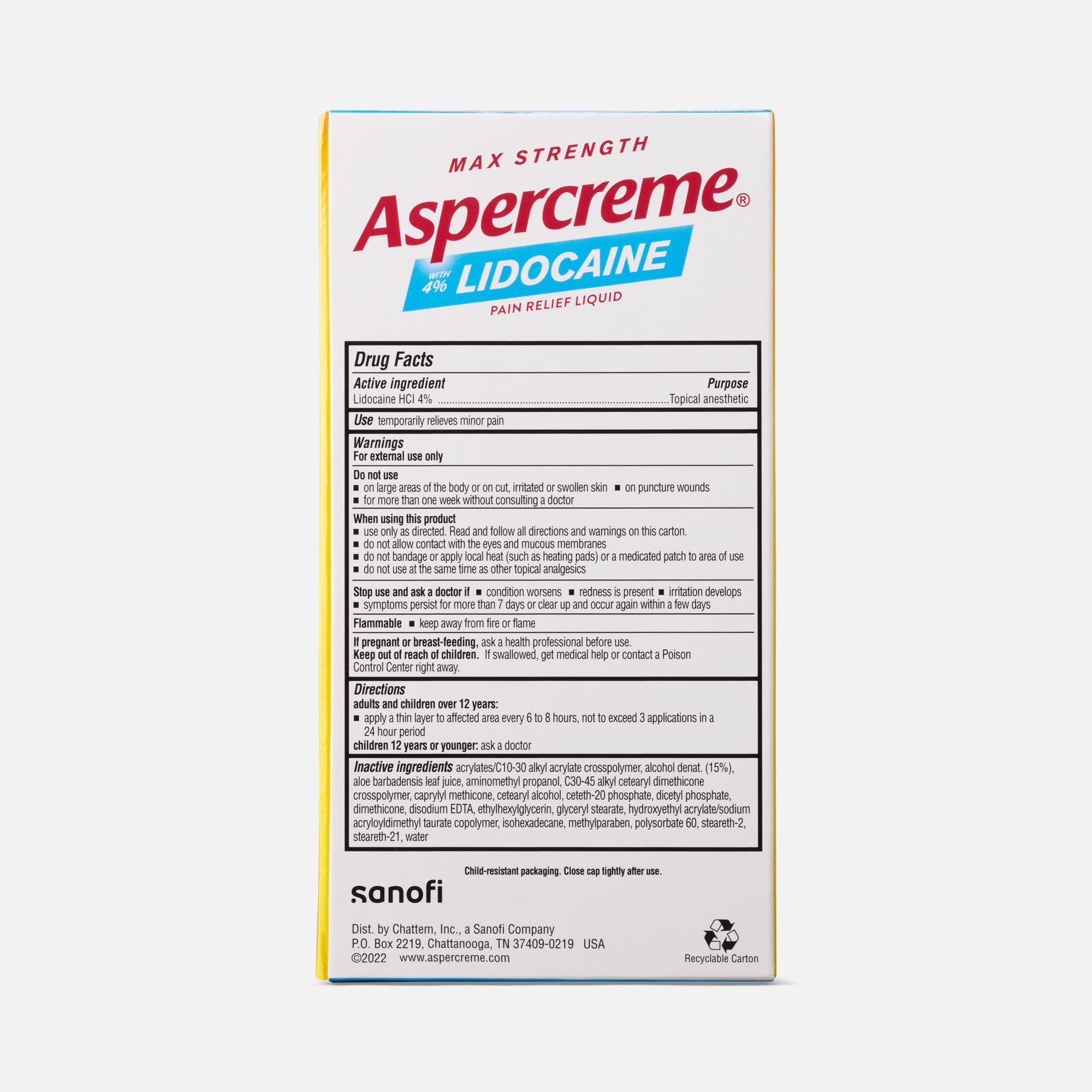 Aspercreme No Mess Roll-On with 4% Lidocaine, 2.5 fl oz., , large