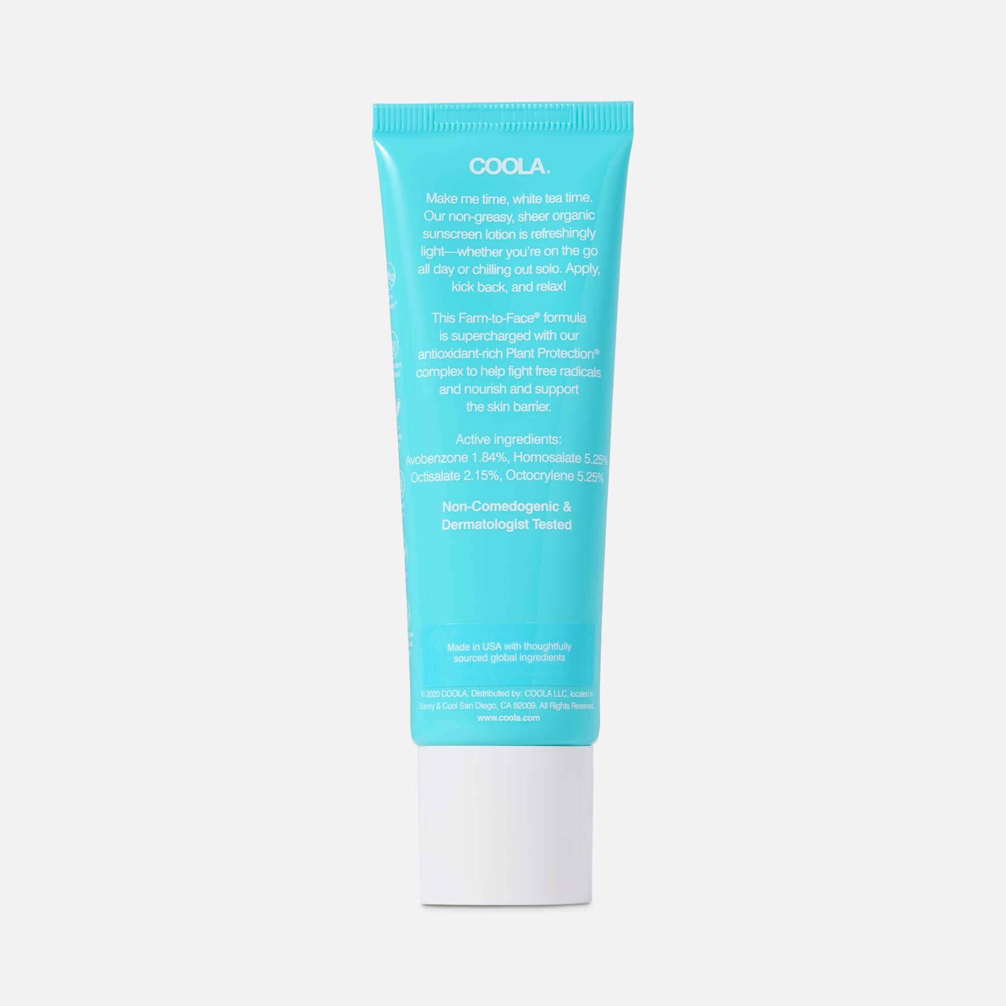 COOLA® Classic Face Organic Sunscreen Lotion, SPF 50, White Tea, 1.7 fl. oz., , large