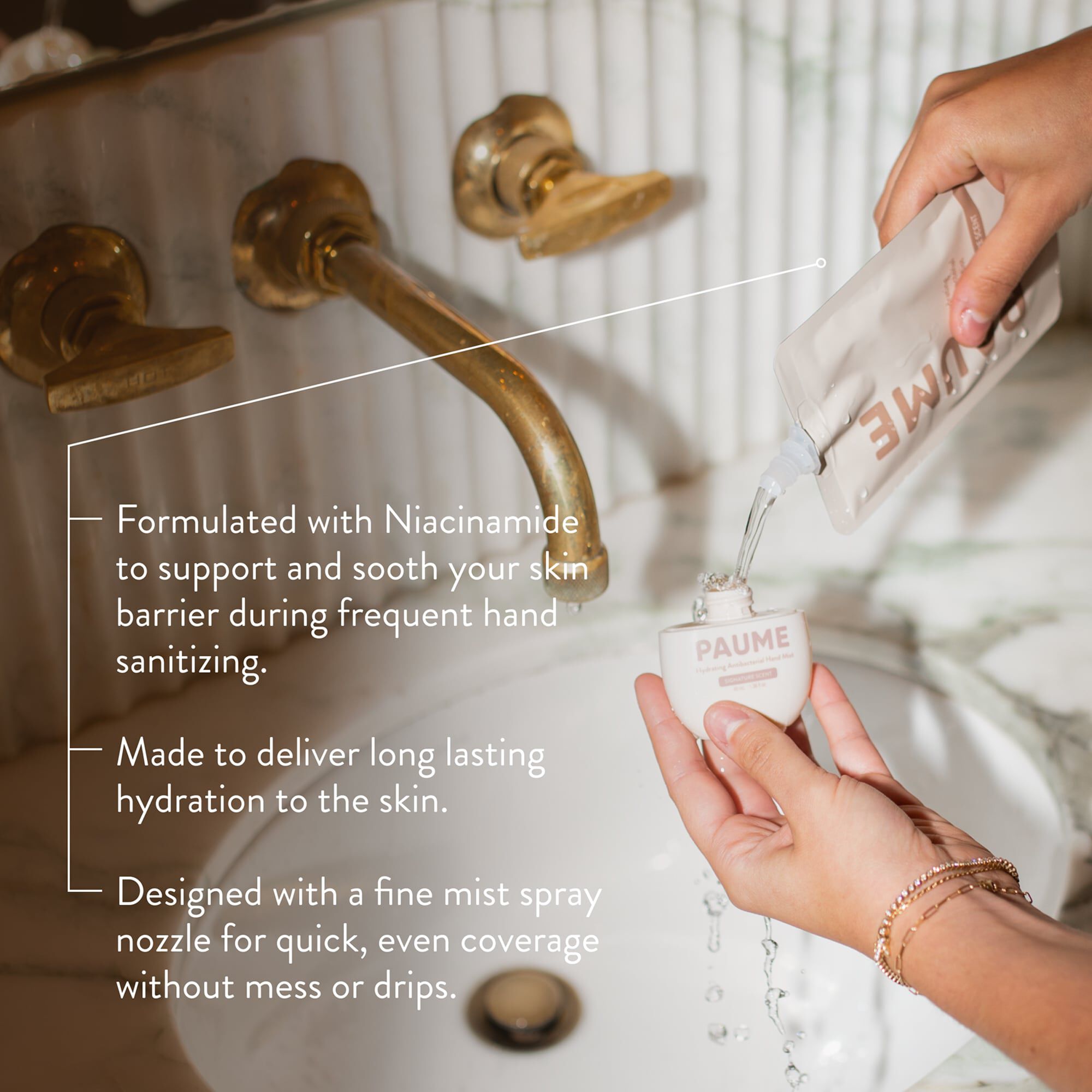 PAUME Hydrating Antibacterial Hand Mist Refill Bag, 3 fl. oz., , large