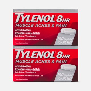 Tylenol 8 HR Muscle Aches and Pain Caplets, 100 ct. (2-Pack), , large