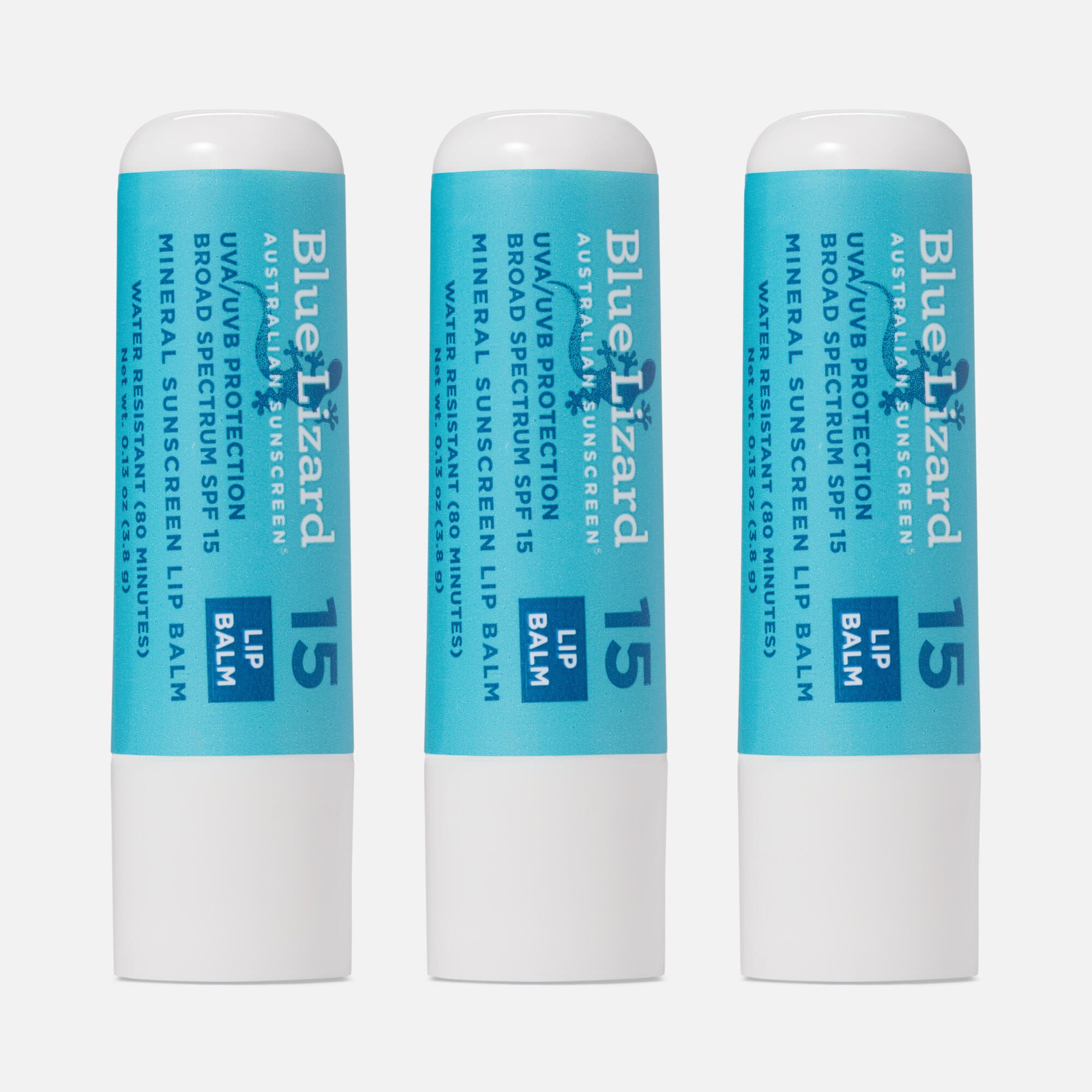Blue Lizard Mineral SPF 15 Lip Balm, 0.13 oz., 3-Pack, , large