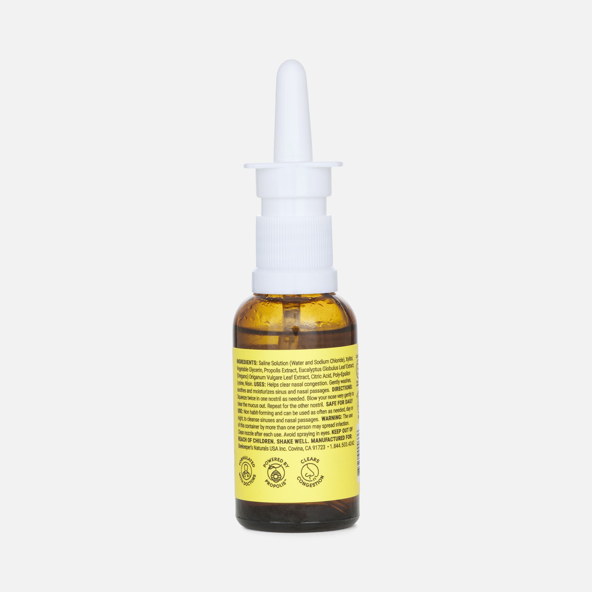 Beekeeper's Naturals Nasal Spray+ Max, 1.0 fl oz., , large
