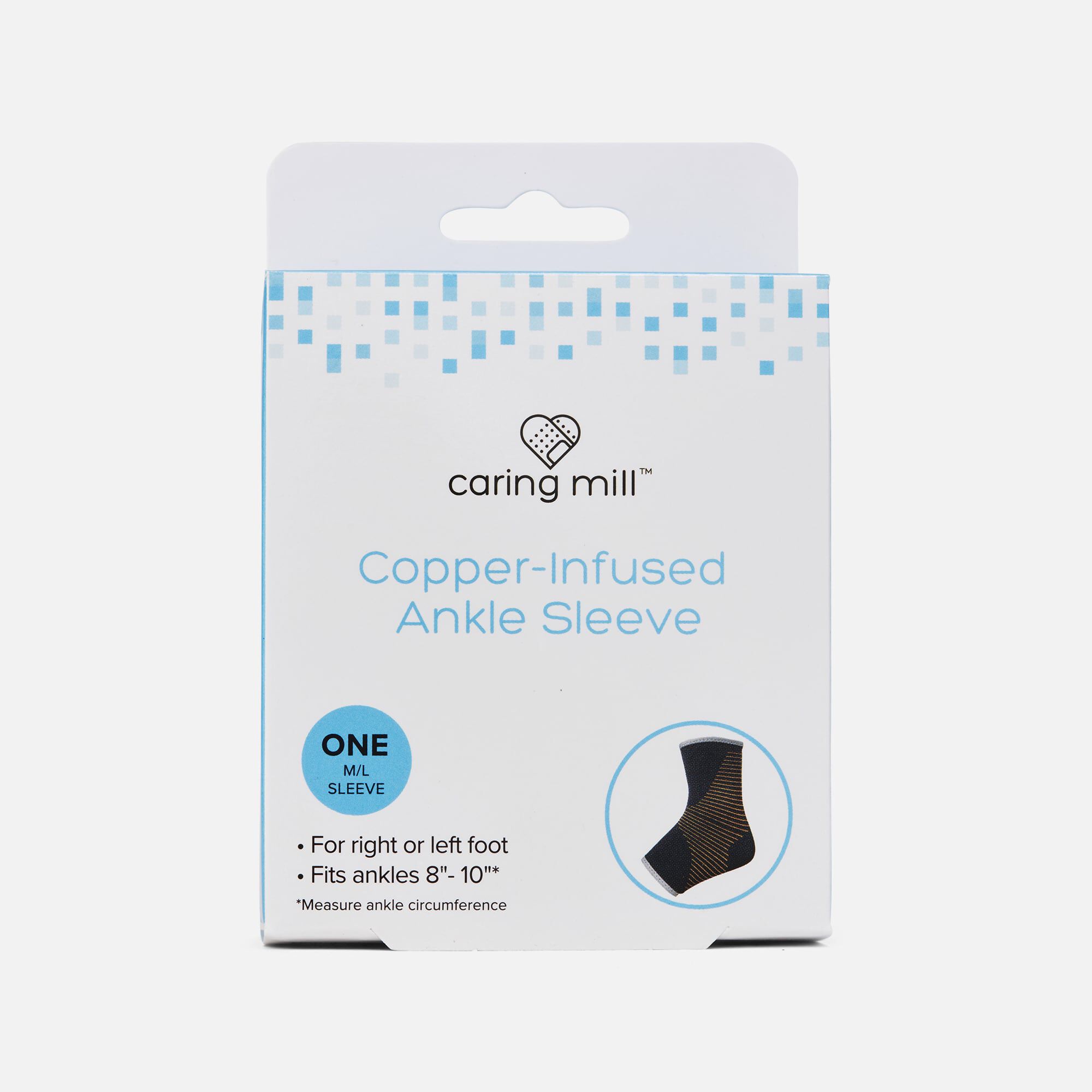 Caring Mill™ Copper-Infused Ankle Brace Compression Sleeve, , large