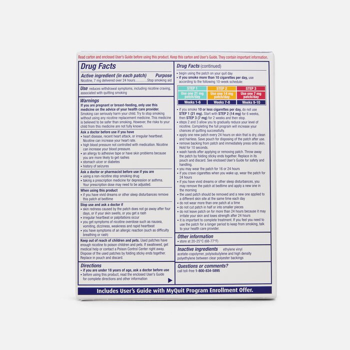 7mg nicotine patch how many cigarettes NicoDerm CQ Patch, Clear, Step 3 to Quit Smoking, 7mg, 14 Count new patch to a dry Nicotine 7mg Pat 7 Rugby