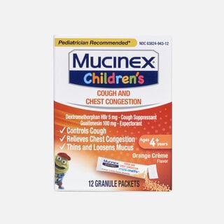 Mucinex Children's Cough & Chest Congestion Mini-Melts Granule Packets, Orange Crème, 12 ct., , large