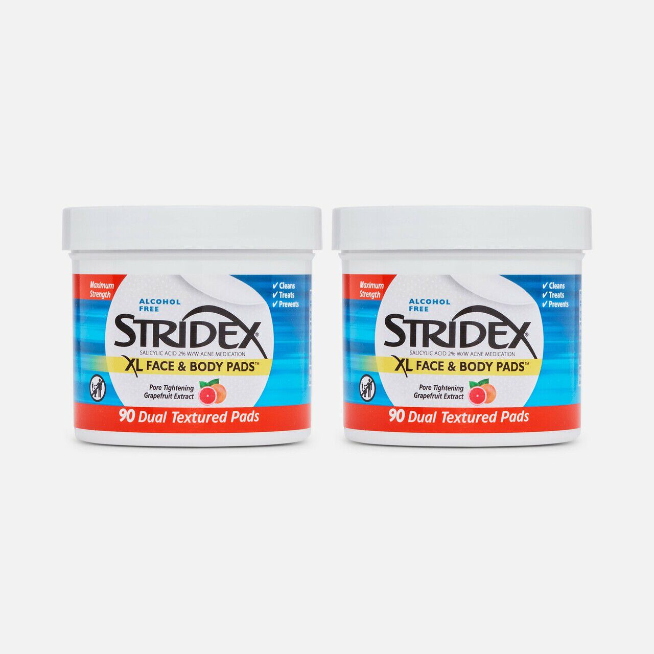 Stridex XL Face & Body Pads, 90 ct. (2-Pack)