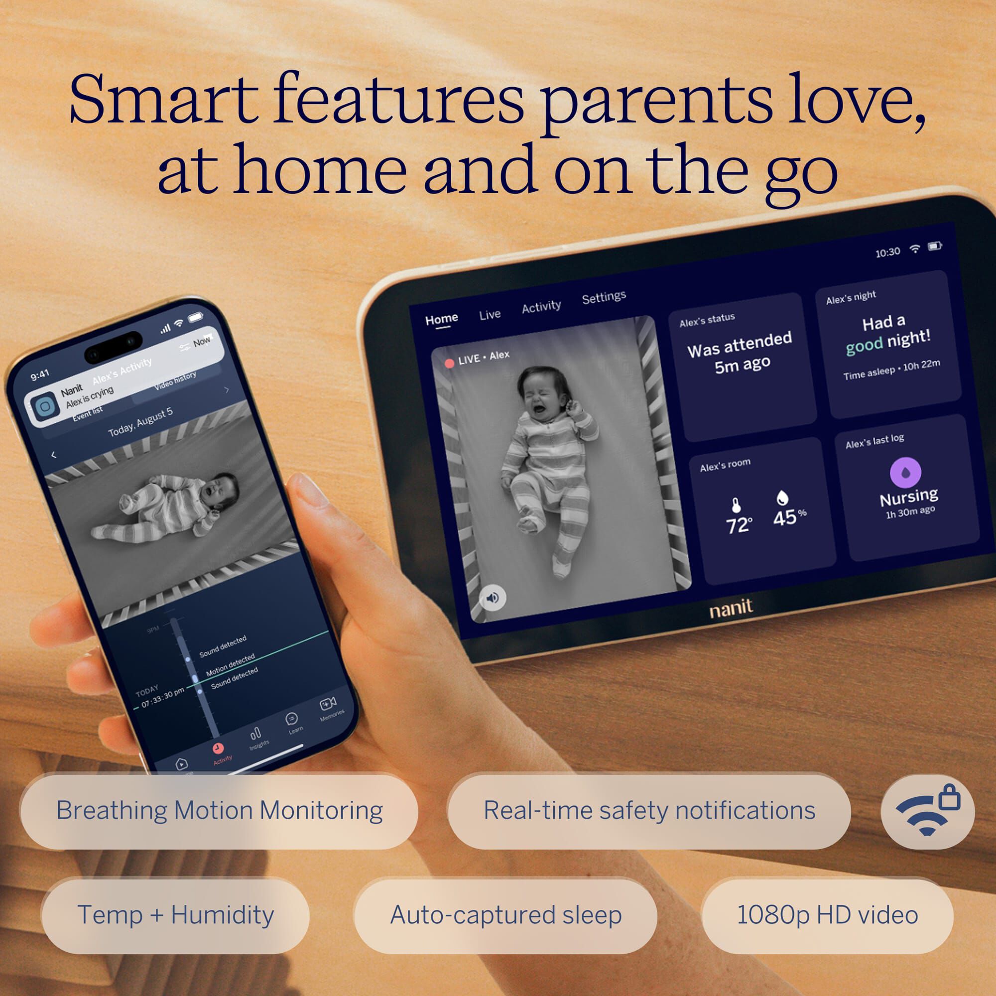 Nanit Smart Baby Monitor System with Wall Mount, , large