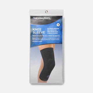 Reparel Knee Sleeve, Black, , large