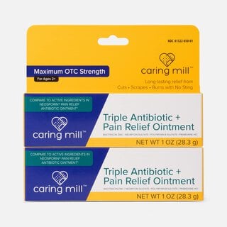 Caring Mill™ Triple Antibiotic Ointment Plus Pain Relief, 1 oz. (2 pack)
