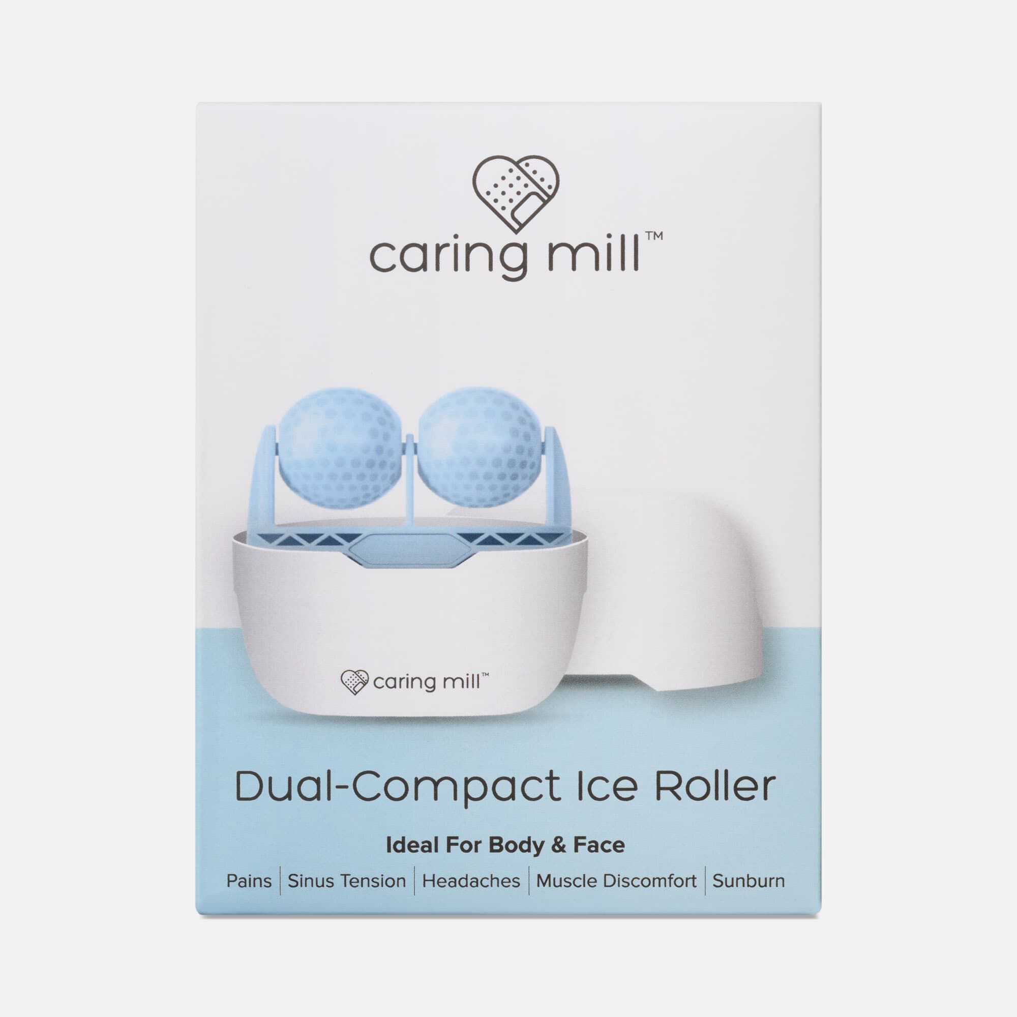 Caring Mill™ Dual Compact Ice Roller for Pain Relief, , large