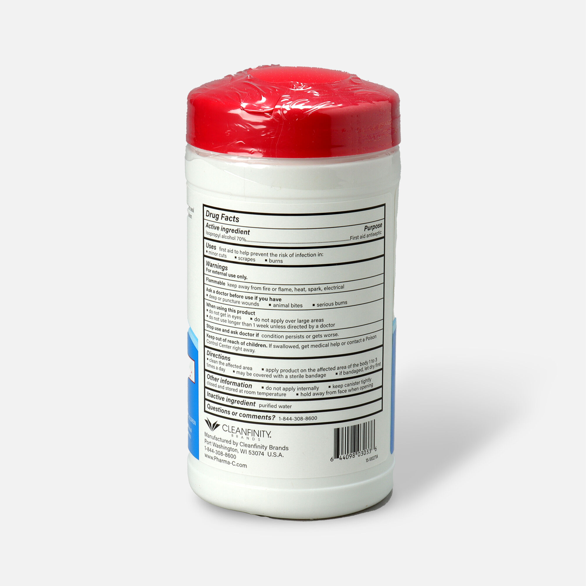 Pharma-C-Wipes™ 70% Isopropyl Alcohol First Aid Wipe, , large