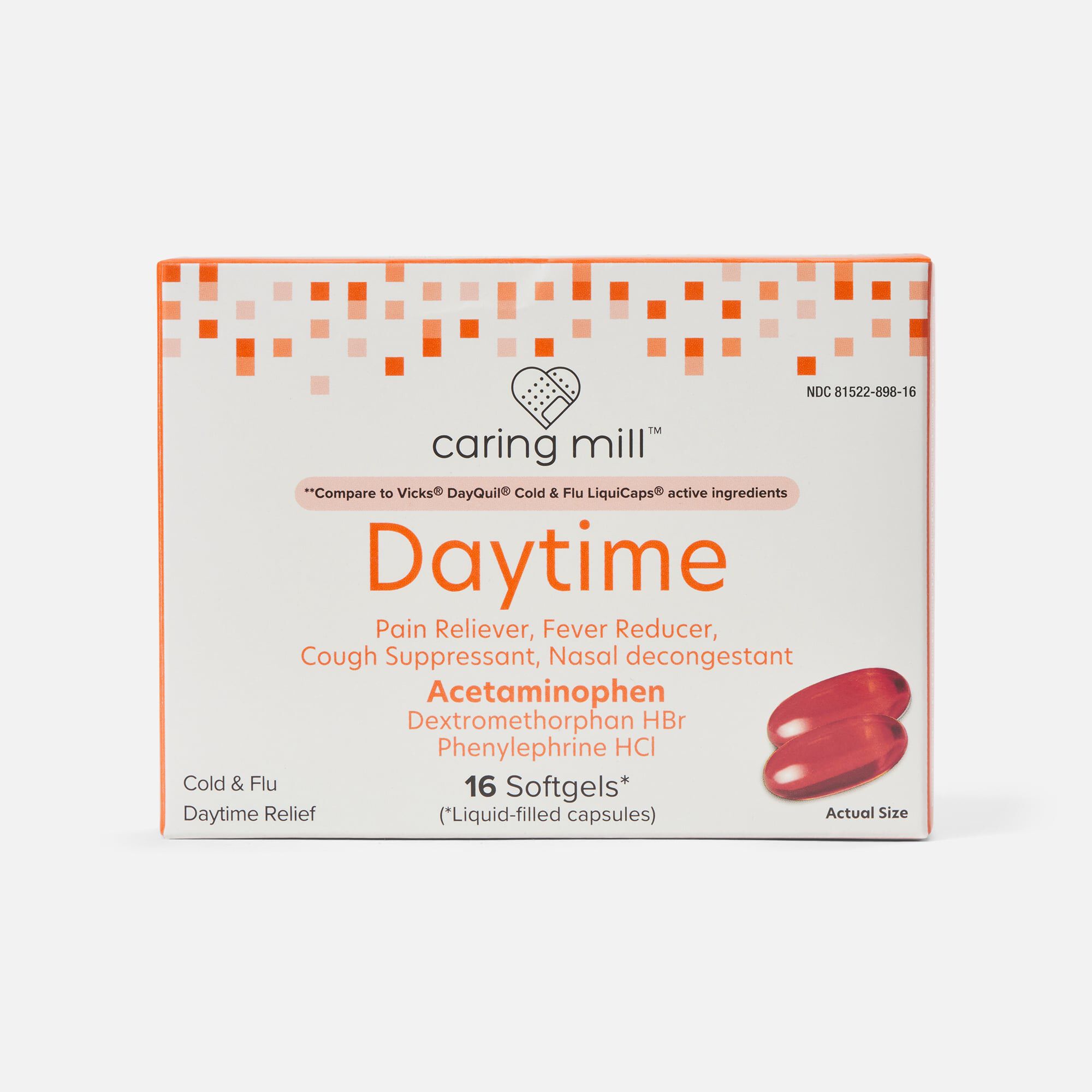 Caring Mill™ Daytime Cold & Flu Relief Soft Gels, 16 ct., , large