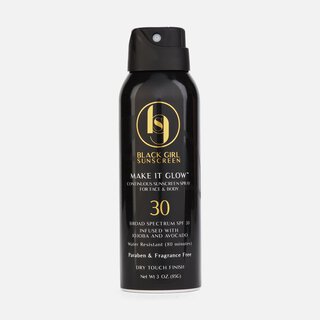 Black Girl Sunscreen Make It Glow Sunscreen Spray, SPF 30, 3 oz., , large