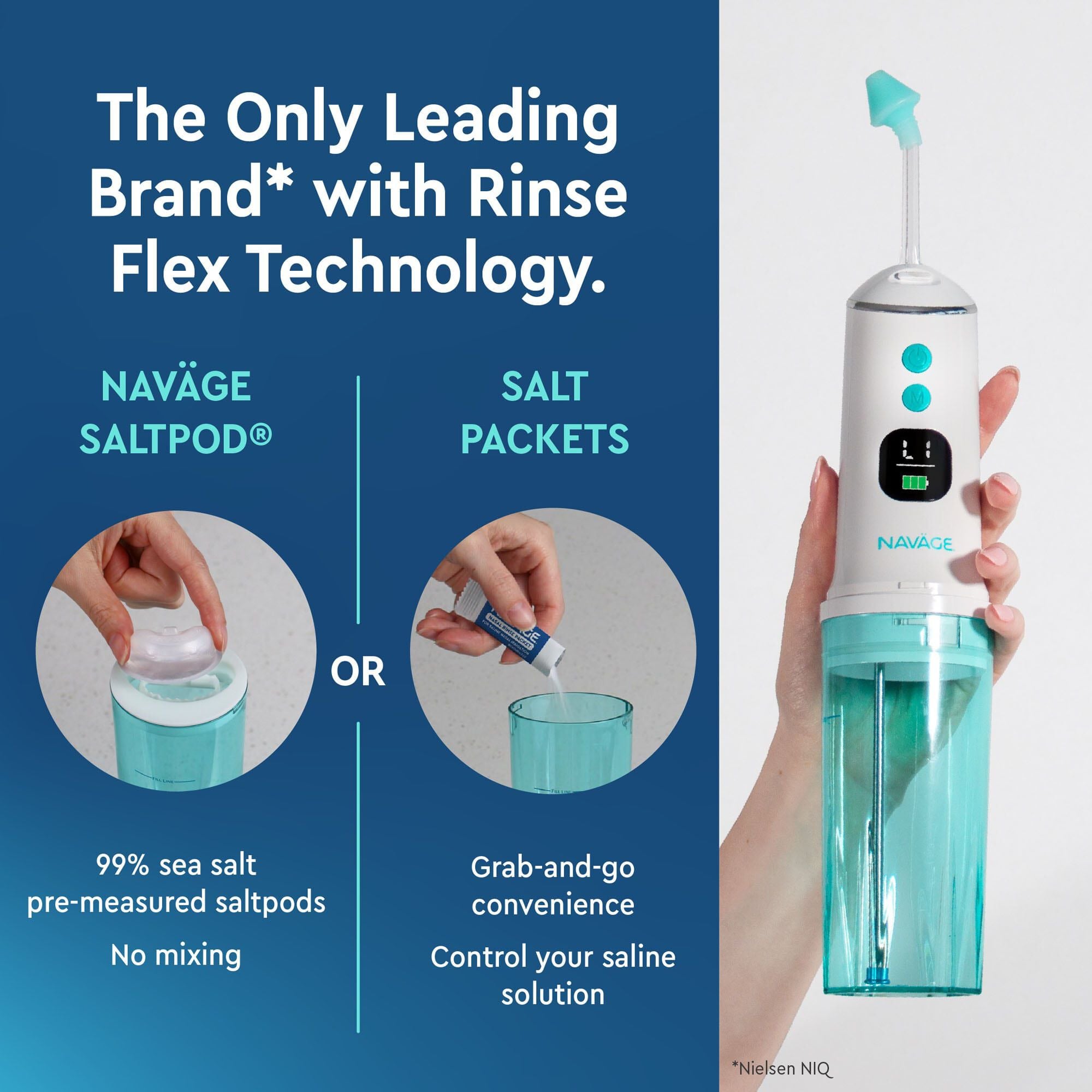 Navage® Portable Powered Nose Cleaner Bundle, , large
