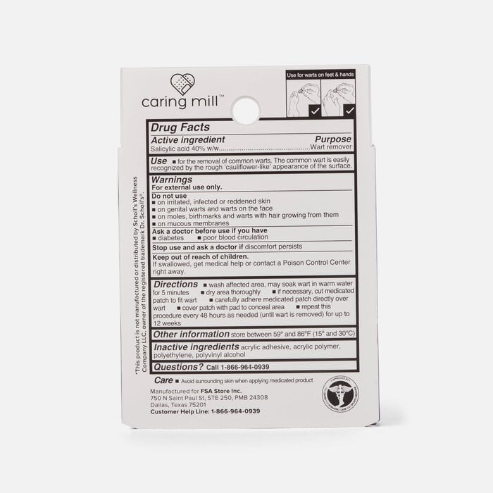 Caring Mill™ Wart Remover Medicated Discs,18 ct. Medicated Patches and 20 Concealing Pads, , large