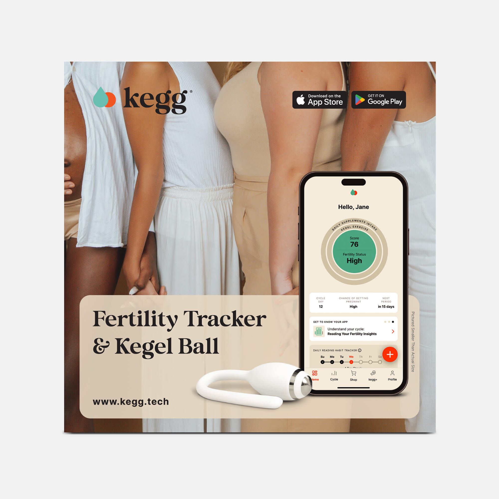 keggᵀᴹ Fertility Tracker and Kegel Ball, , large