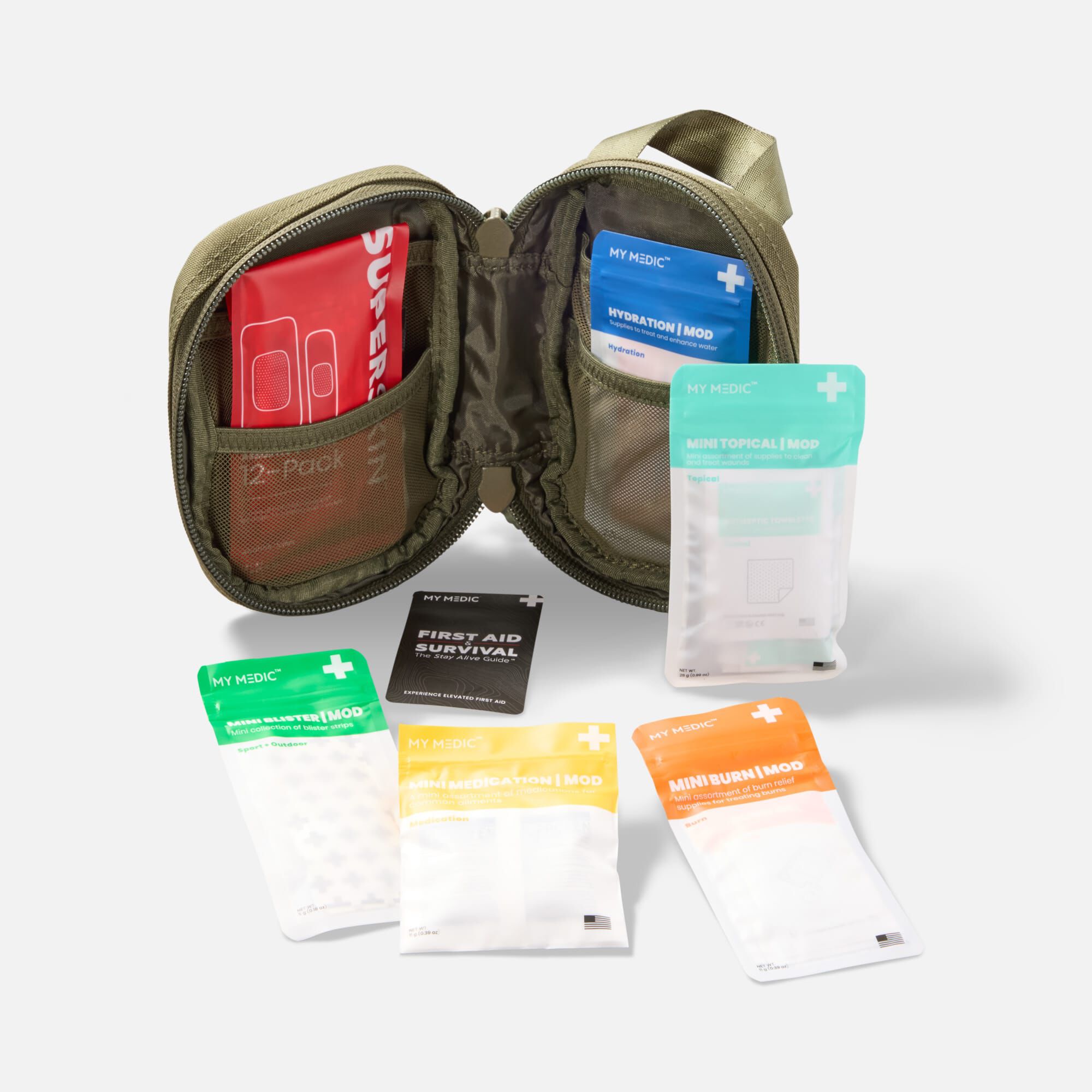 My Medic® Sidekick Individual First-aid Kit, Standard, Green, large