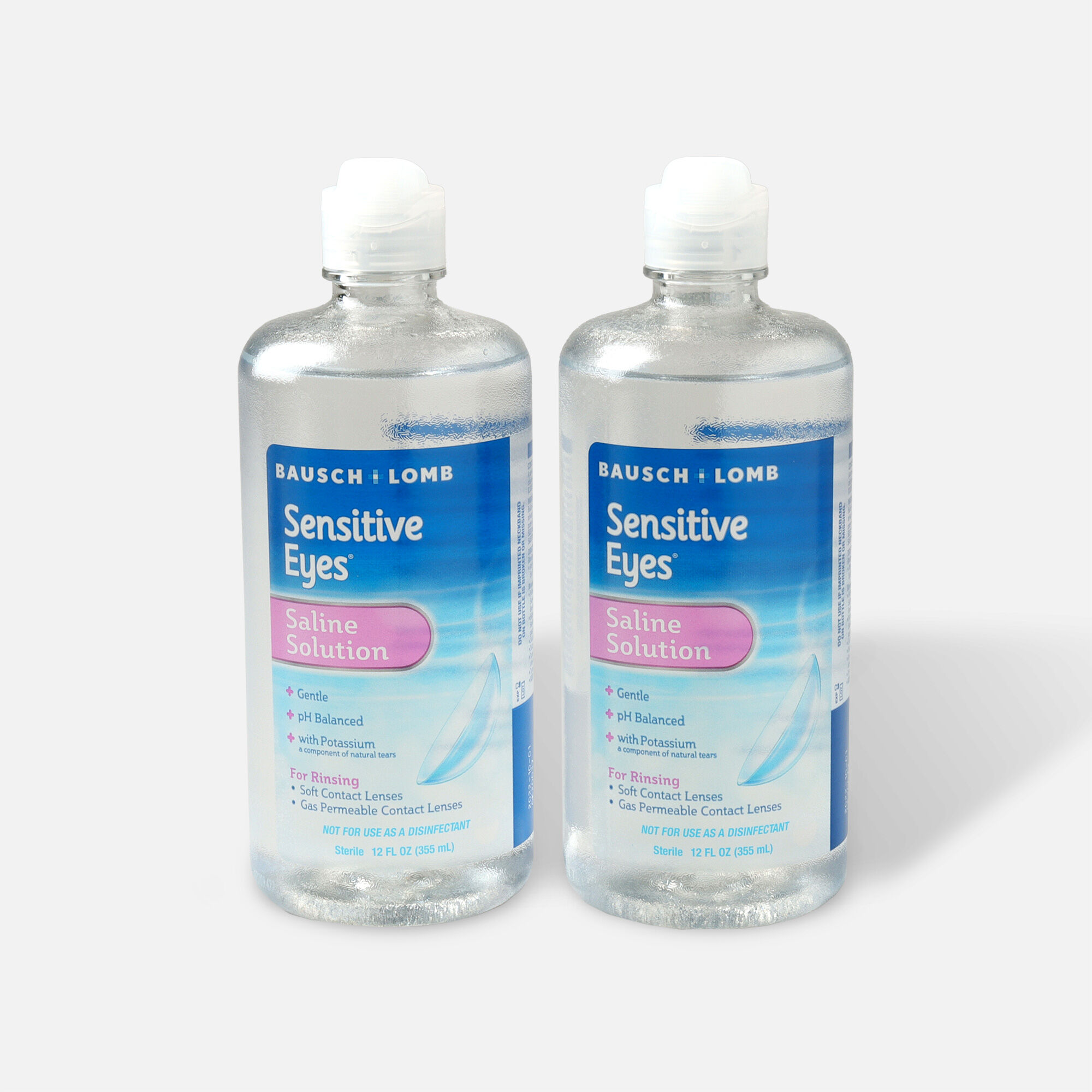 Sensitive Eyes Plus Saline Solution 2 x 12oz, 24 fl oz., , large