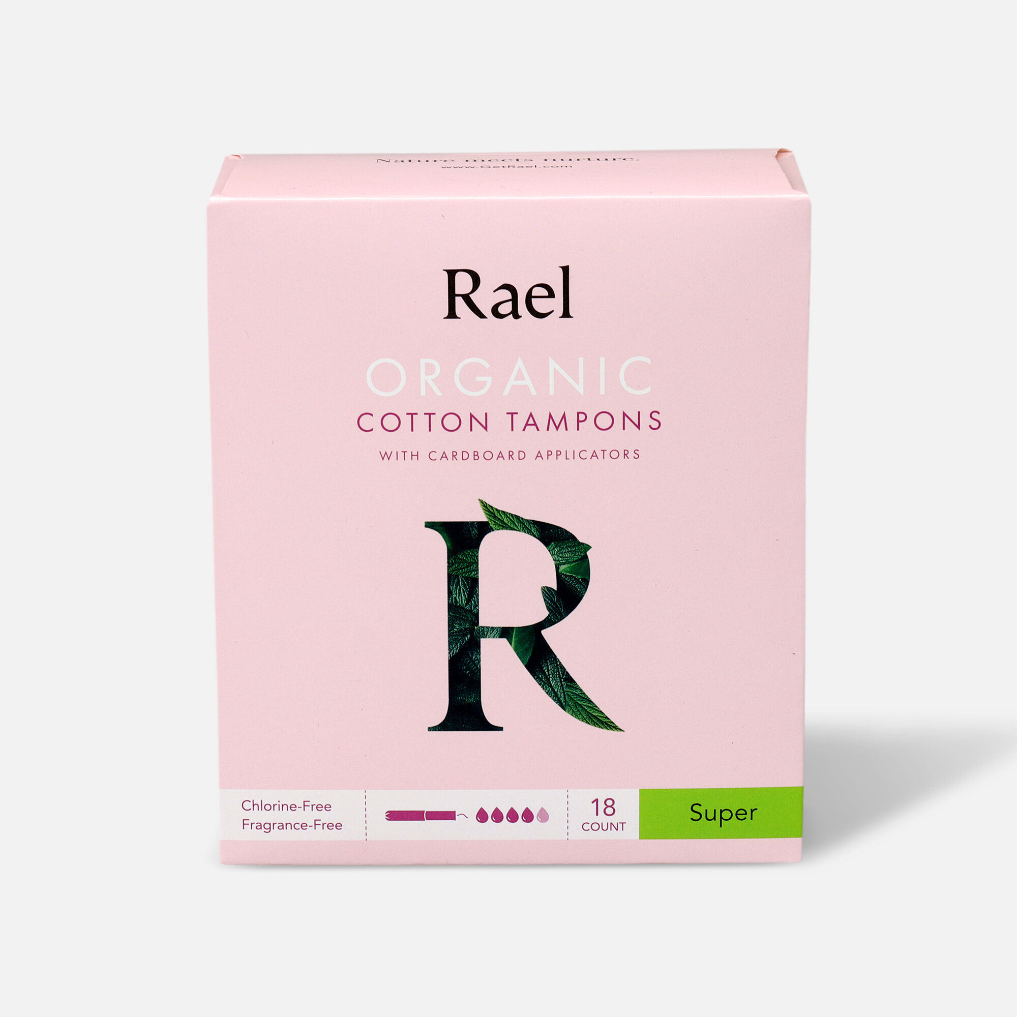Rael Organic Cotton Tampons with Cardboard Applicator, , large