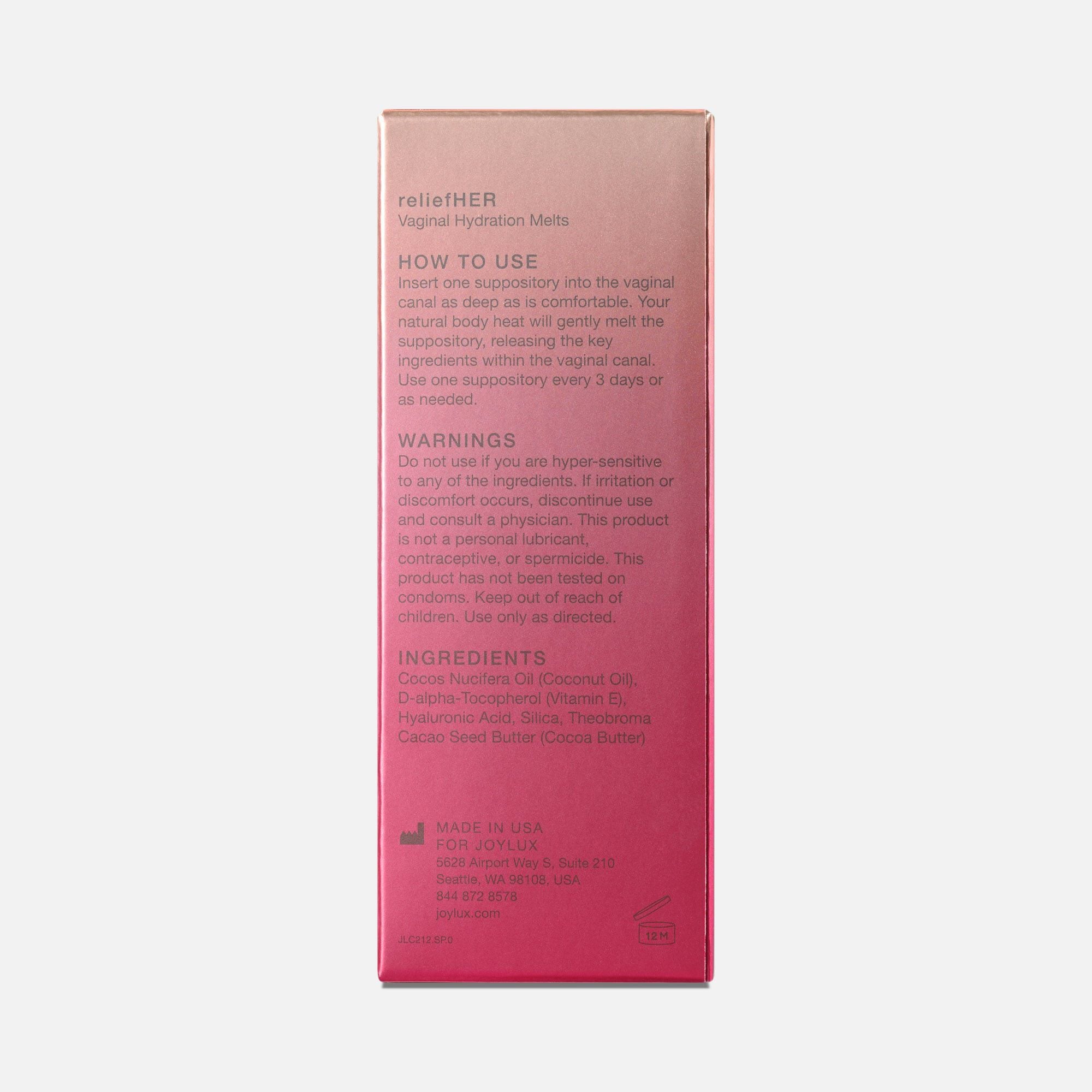 Joylux reliefHER™ Vaginal Hydration Melts, 5 ct., , large