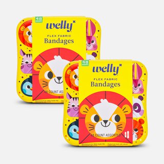 Welly Flex Fabric Bandages, Zoo Animals, 48 ct. (2-Pack), , large
