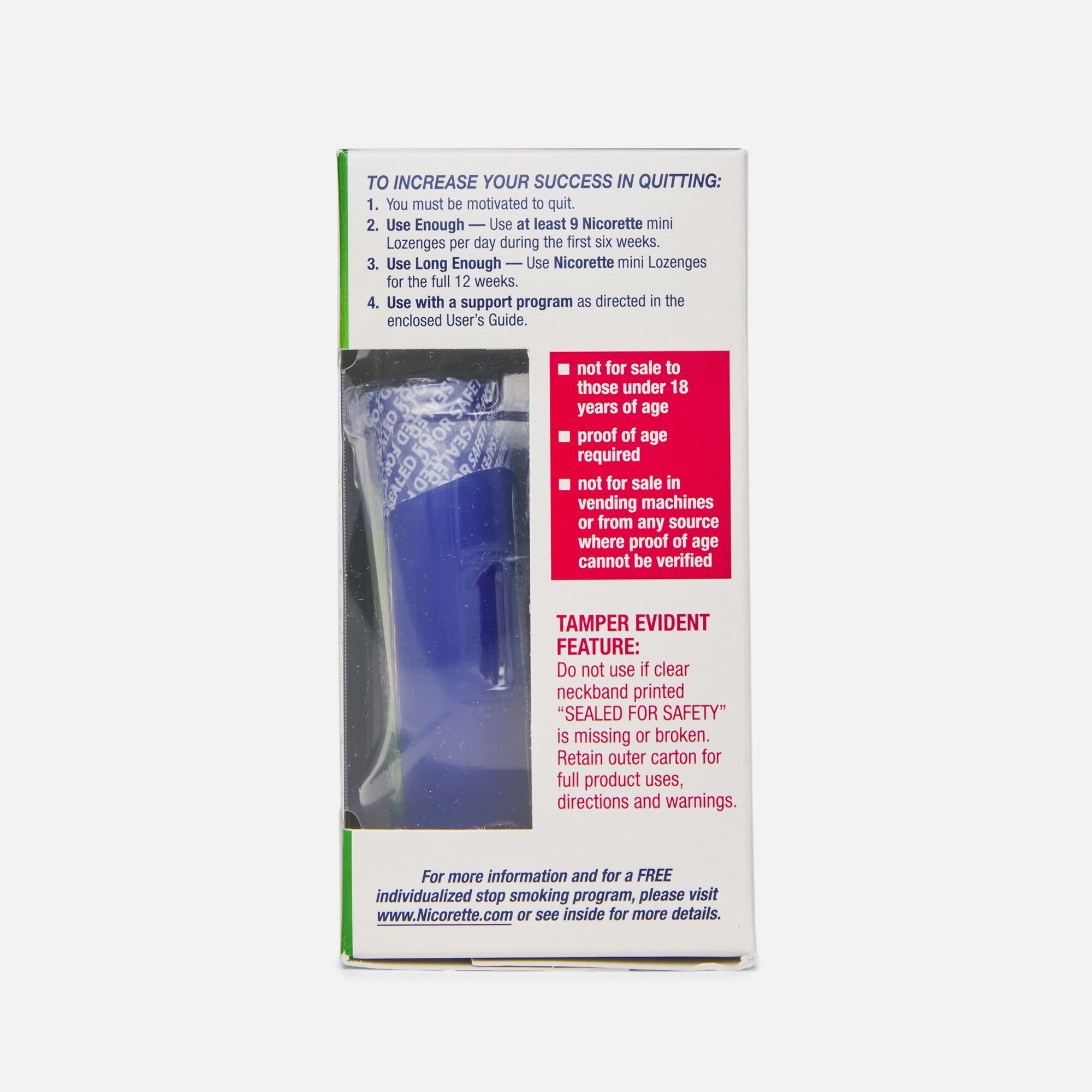 Nicorette Nicotine Mini Lozenges, Mint, 2mg, 81 ct., , large