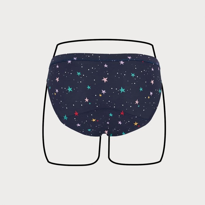 Thinkx Store Thinx Teens All Day Bikini, Lucky Stars, Size 13/14 by Thinx | HSA Store