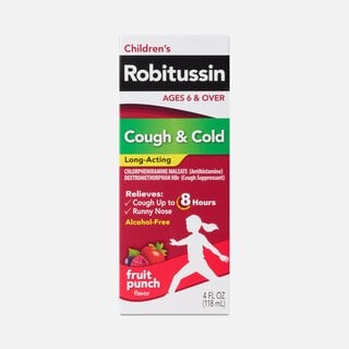 Children's Robitussin® Cough and Cold Long-Acting Syrup, Fruit Punch, 4 fl. oz.