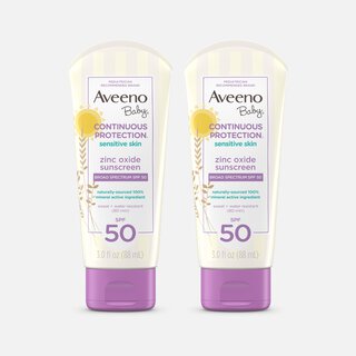 Aveeno Baby Continuous Protection Lotion, SPF 50, 3 oz. (2-Pack), , large