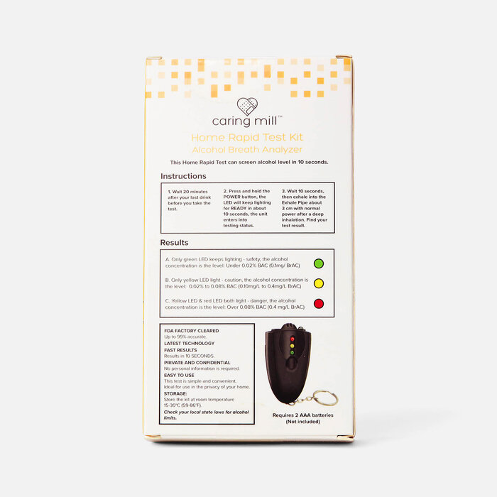 Caring Mill™ Alcohol Breath Analyzer Device, , large