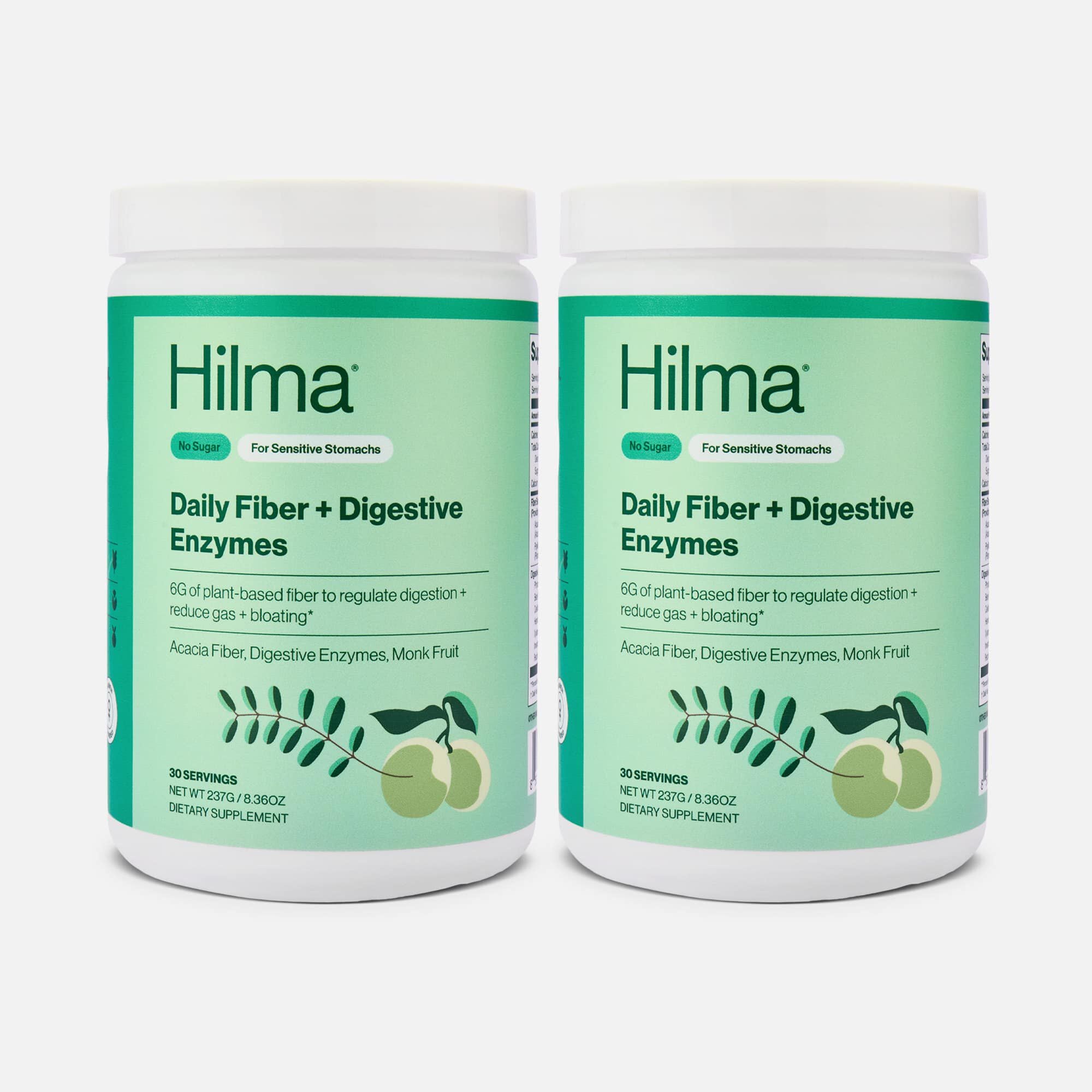 Hilma Daily Fiber Supplement + Digestive Enzymes, 10 oz., 30 servings (2-Pack), , large