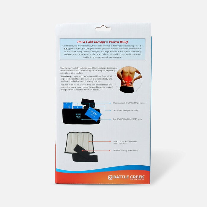 Battle Creek Back Pain Kit with Moist Heat and Cold Therapy, , large