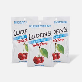 Luden's Wild Cherry Sugar Free Throat Drops, 25 ct. (3-Pack), , large