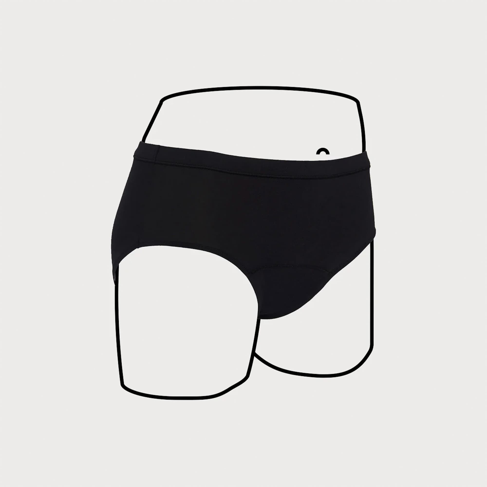 Thinx Teens All Day Brief, Black, Size 15/16, , large