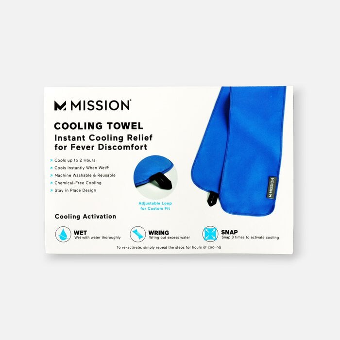 Mission Fever Relief Cooling Towel, Electric Blue Lemonade, , large