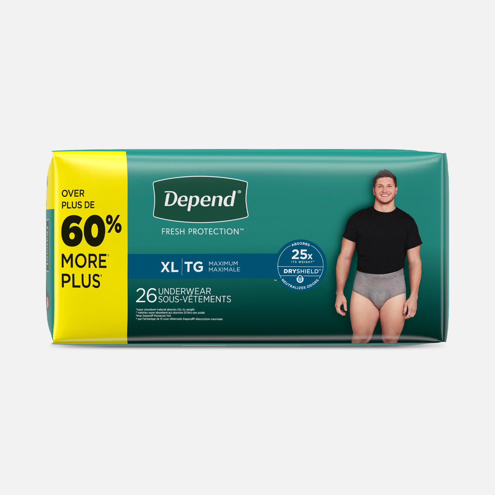 Depend Fresh Protection Adult Incontinence Underwear for Men, , large