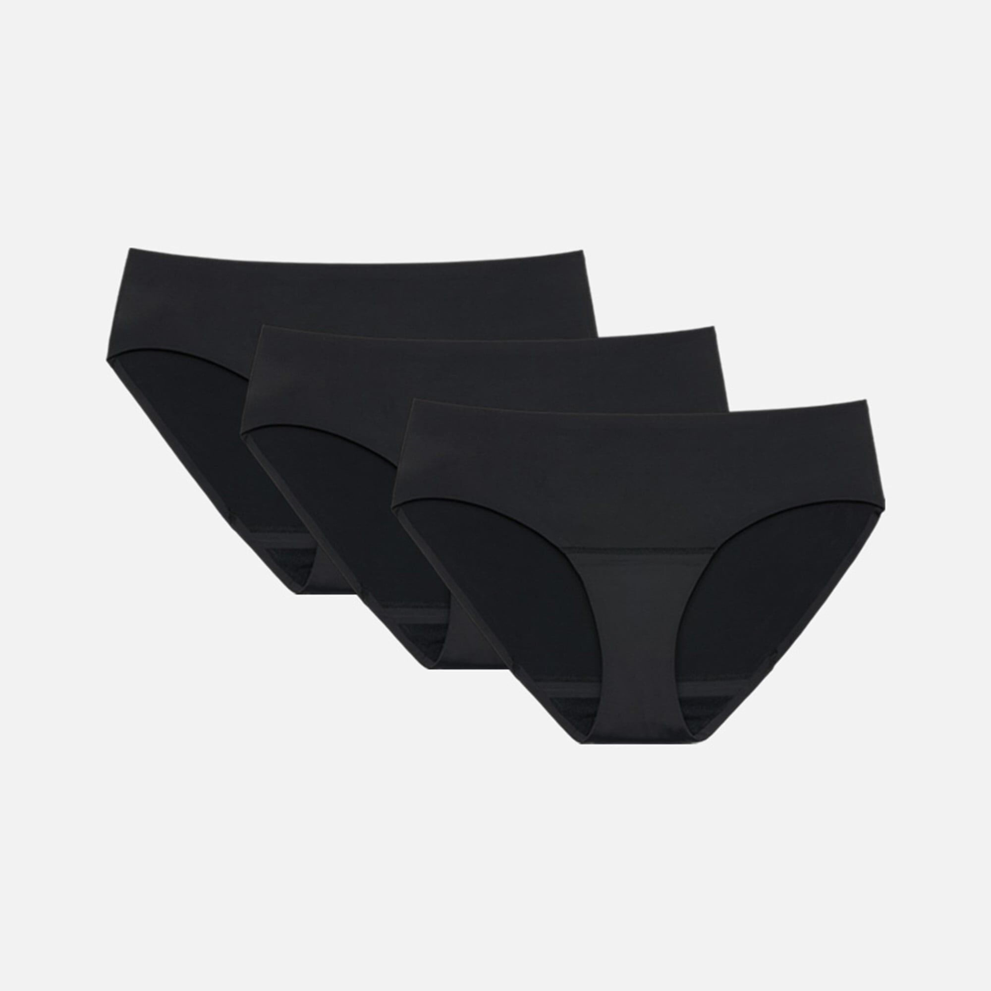 Proof Super Heavy Brief Period Underwear, 3 Pack, Black, Large