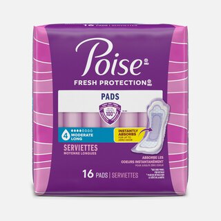 Poise Incontinence Pads, Moderate Long, 16 ct., , large