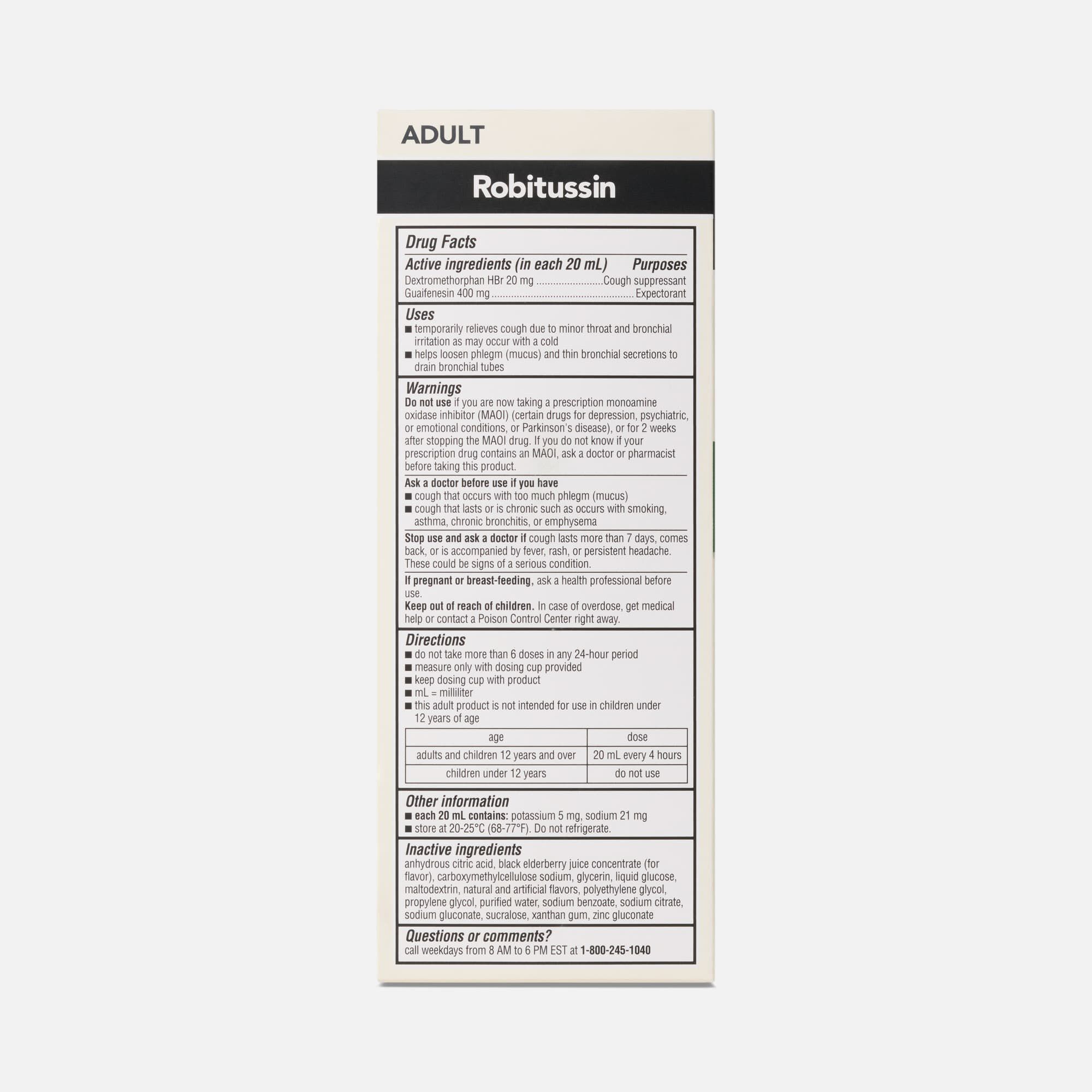 Robitussin® Maximum Strength Elderberry Cough + Chest Congestion DM, 8 fl. oz., , large