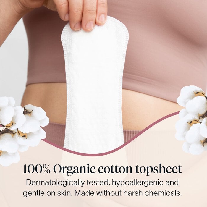 Cora Organic Cotton Ultra Thin Period Liners, 40 ct., , large