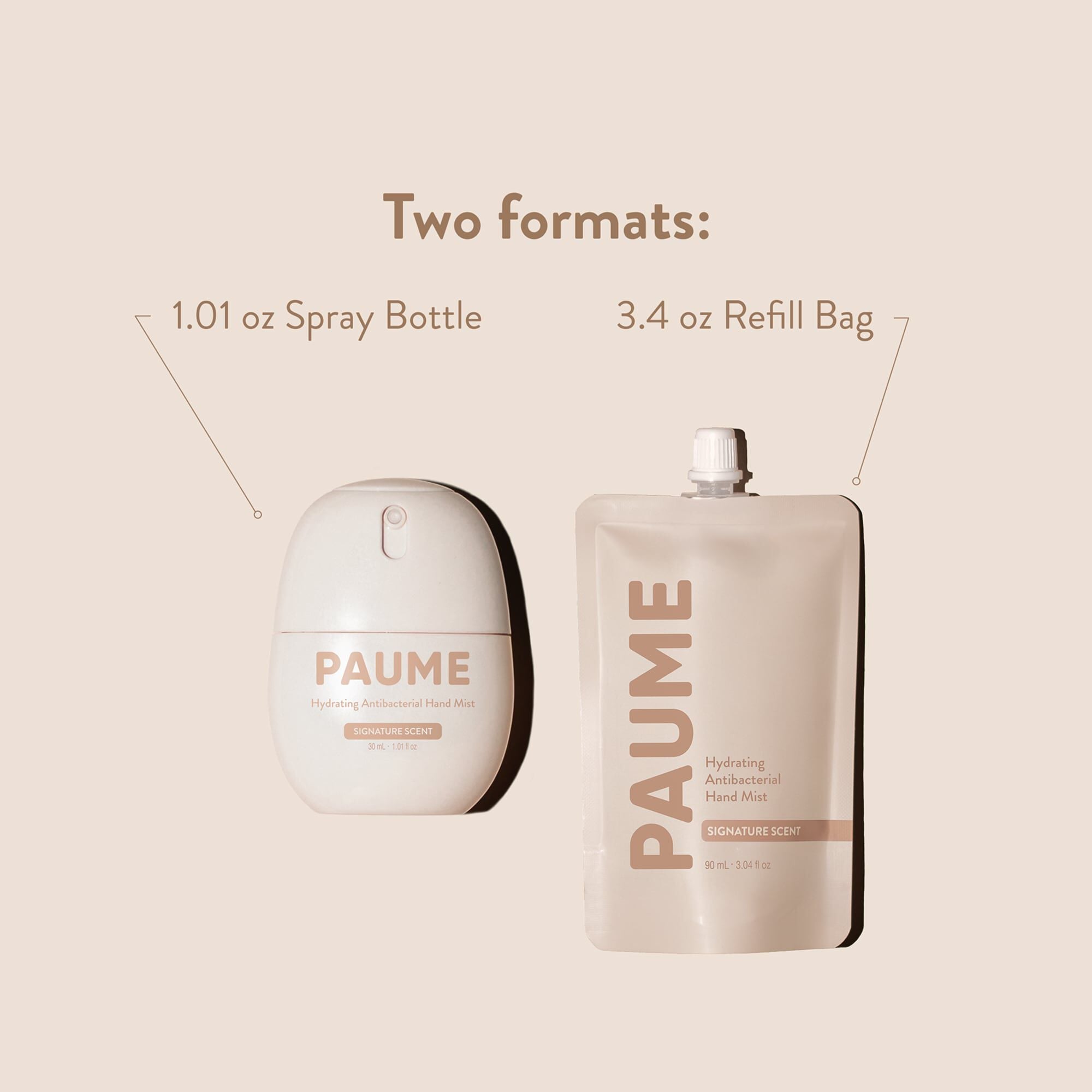PAUME Hydrating Antibacterial Hand Mist Refill Bag, 3 fl. oz., , large