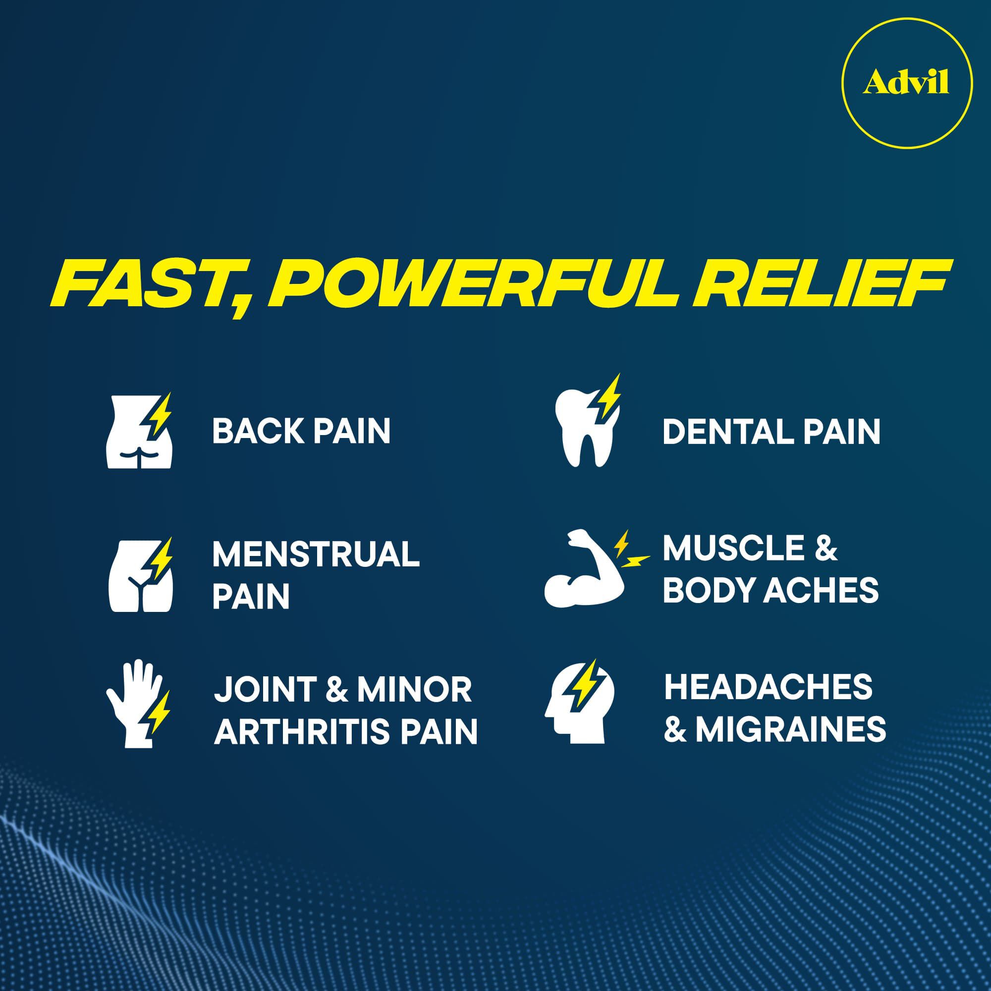 Advil Back Pain Dual Action Acetaminophen + Ibuprofen Coated Caplets, 72 ct., , large